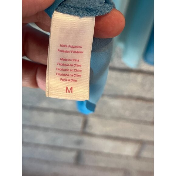 Oscar De La Renta Pink Label Blue Ombre Chemise Adjustable Straps Lightweight Fl - Picture 5 of 5